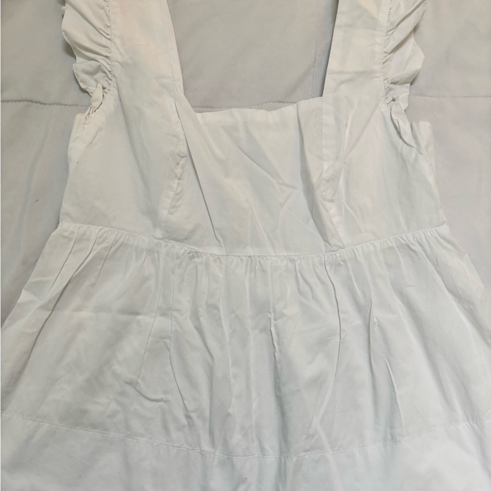 Lilly Pulitzer White Ruffle Strap Tank Top